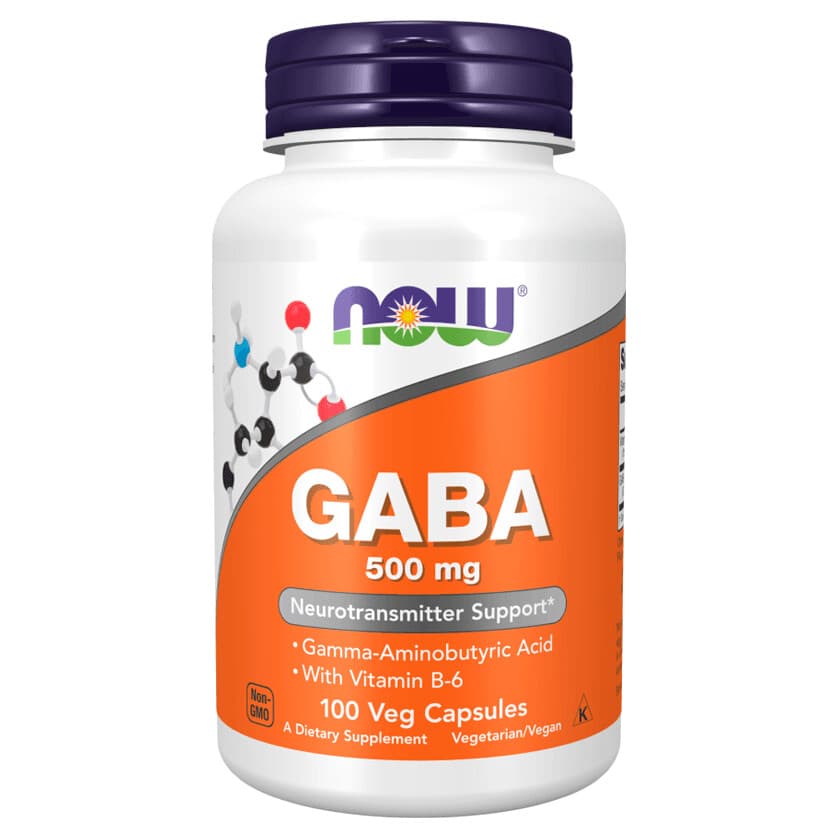 NOW GABA 500 mg 100 Cápsulas – Suplementos