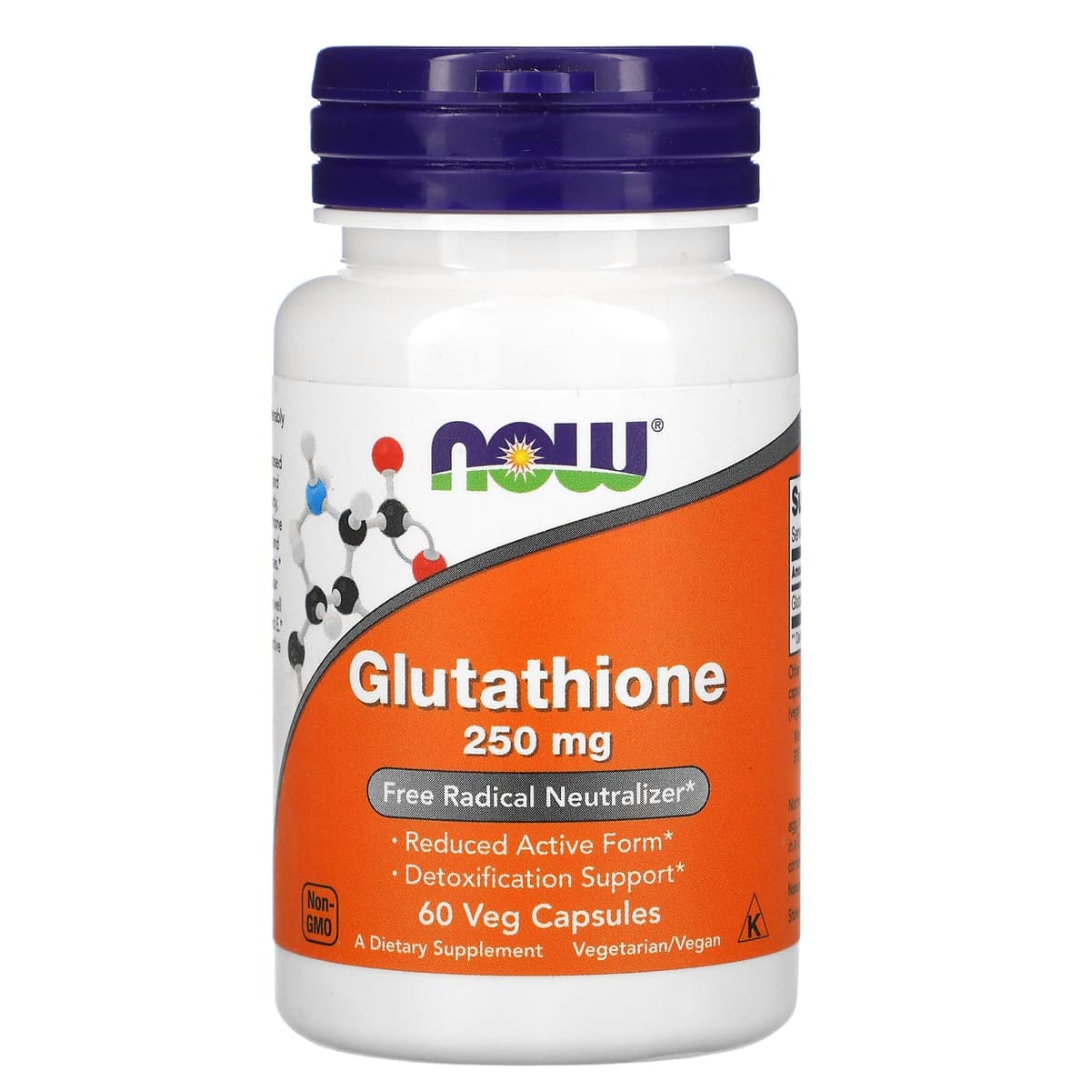 NOW Glutathione 250mg 60 Cápsulas – Suplementos