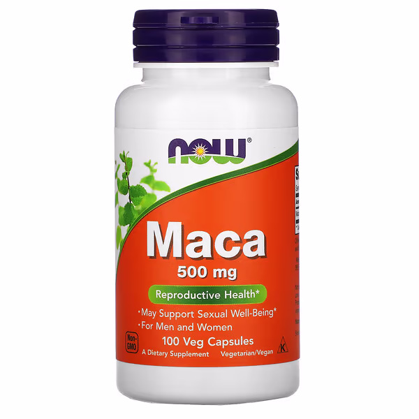 NOW Maca 500mg 100 Cápsulas – Suplementos