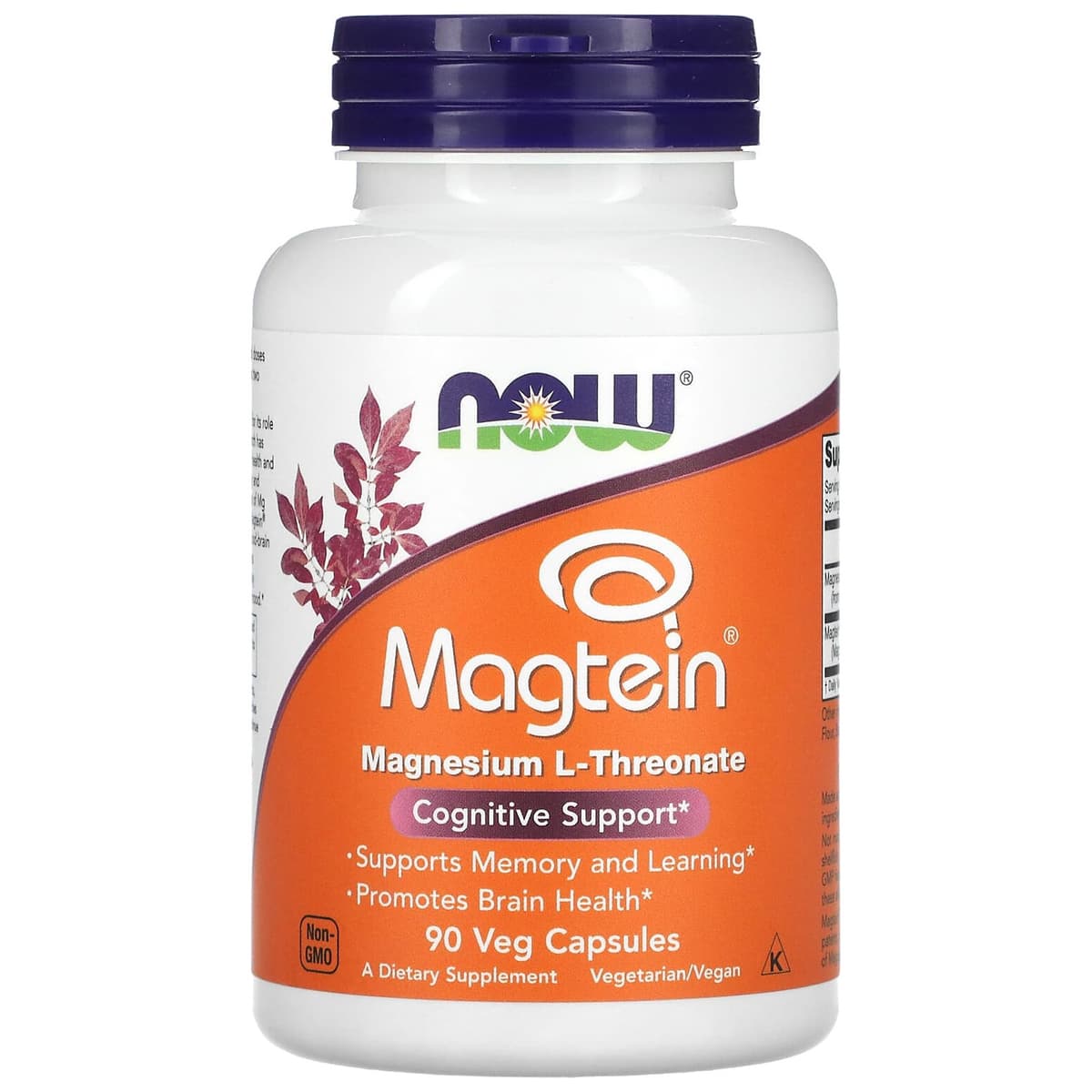 NOW Magtein 90 Cápsulas – Suplementos