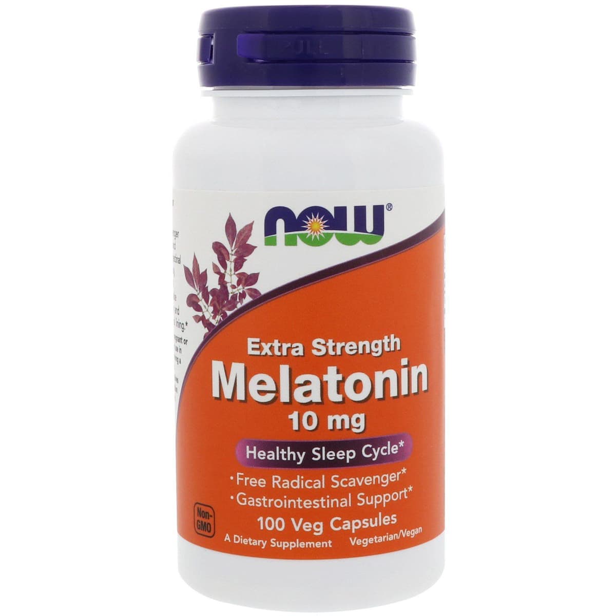 NOW Melatonina 10mg 100 Cápsulas – Suplementos