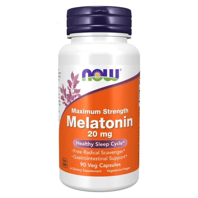 NOW Melatonina 20mg 90 Cápsulas – Suplementos