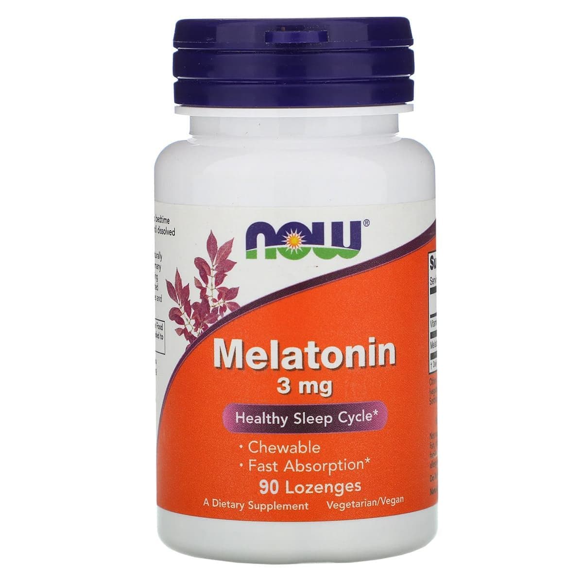 NOW Melatonina 3mg 90 Cápsulas – Suplementos