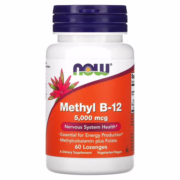NOW Methyl B12 5000mcg 60 Cápsulas – Suplementos