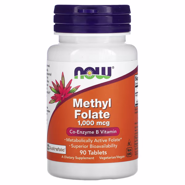NOW Methyl Folate 1000mcg 90 Cápsulas – Suplementos