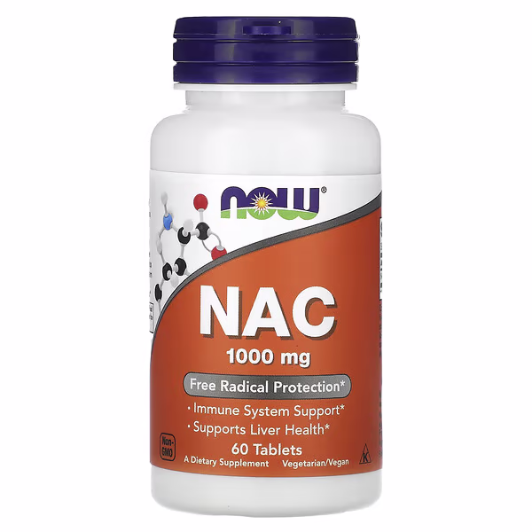 NOW NAC 1000mg 60 Cápsulas – Suplementos