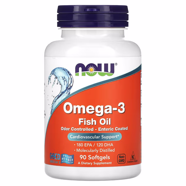 NOW Omega 3 Odor Controlled 180 Cápsulas – Suplementos