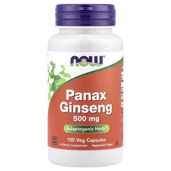 NOW Panax Ginseng 500mg 100 Cápsulas – Suplementos