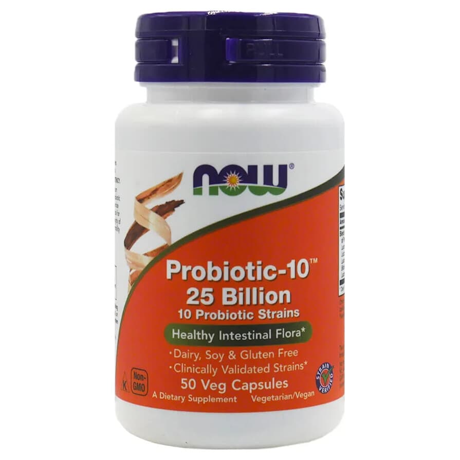 NOW Probiótico 25 Billones 50 Cápsulas – Suplementos