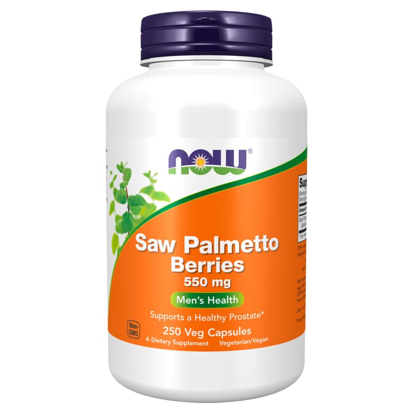 NOW Saw Palmetto Berries 550 mg 250 Cápsulas – Suplementos