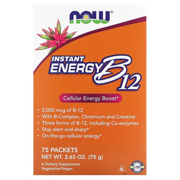 NOW Vitamina B12 2000mcg Instant Energy 75 unidades – Suplementos