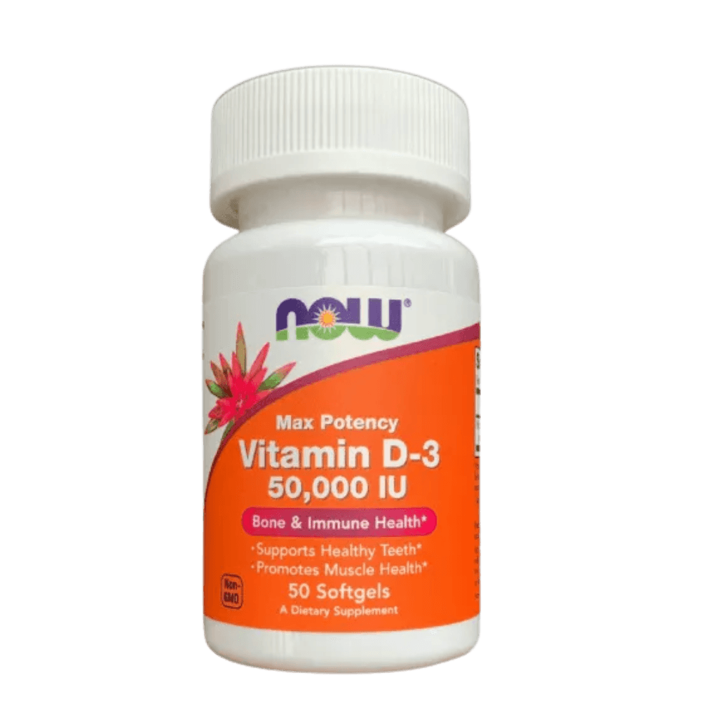 NOW Vitamina D3 50000 UI 50 Caps – Suplementos