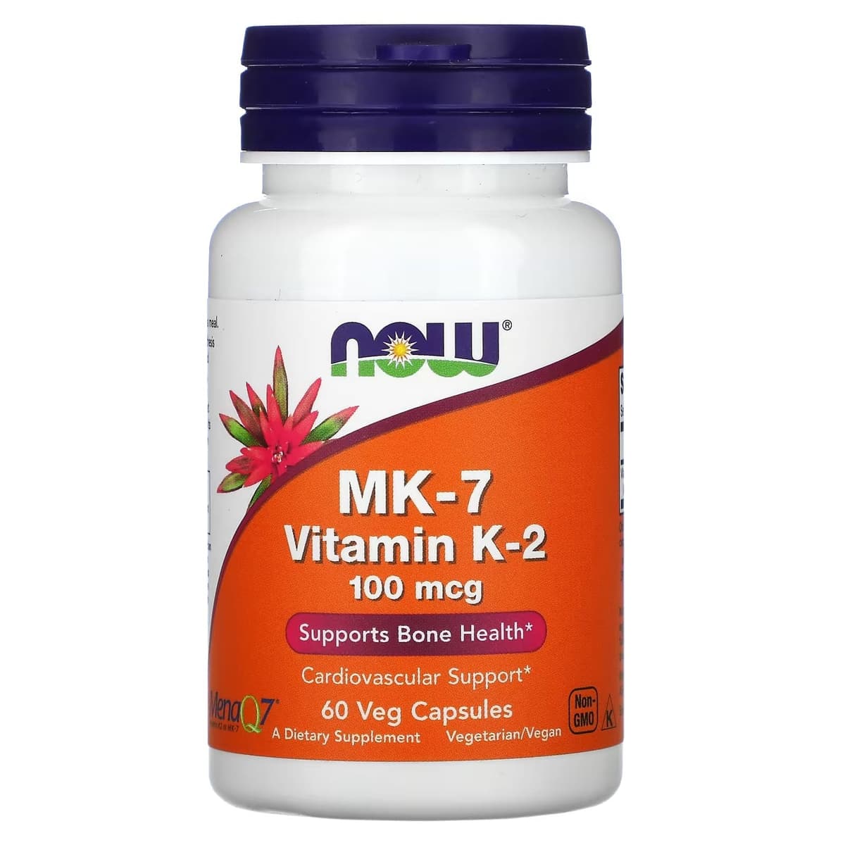 NOW Vitamina K-2 MK-7 100mcg 60 Cápsulas – Suplementos