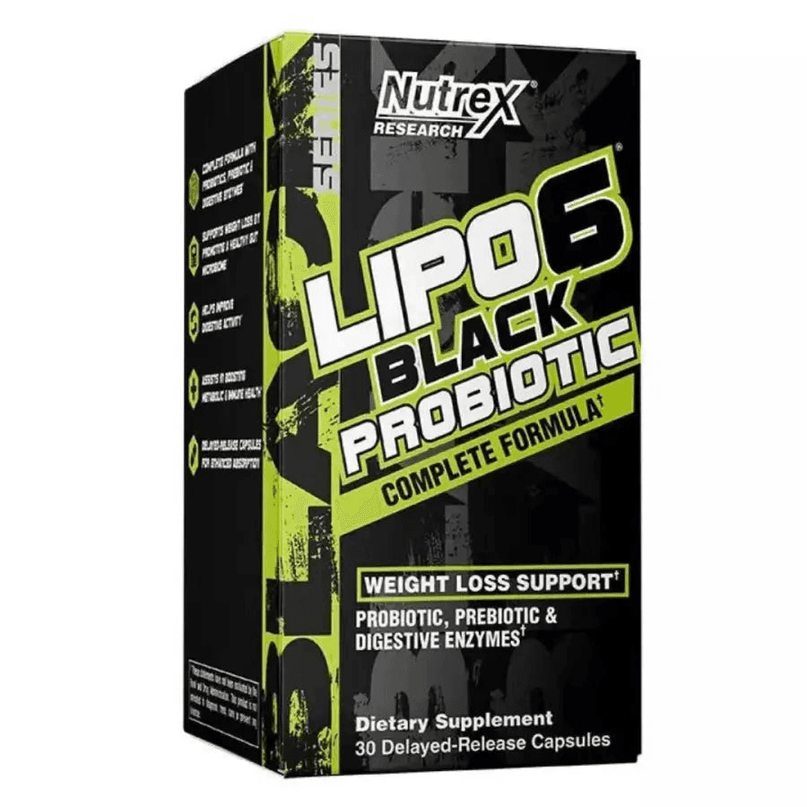 Nutrex Lipo 6 Black Probiotic 30 Cápsulas – Suplementos