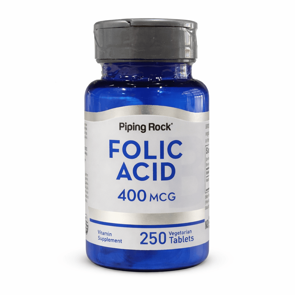 Piping Rock Folic Acid 400mcg 250 Tablets – Suplementos