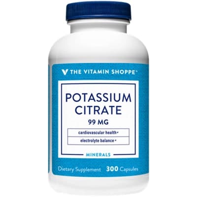 Potassium Citrate 99mg 300 cápsulas – Suplementos