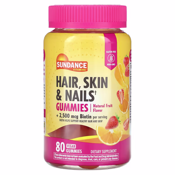 Sundance Hair Skin e Nails Gummies 80 Cápsulas – Suplementos