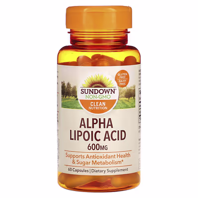 Sundown Alpha Lipoic Acid 600 mg 60 cápsulas – Suplementos