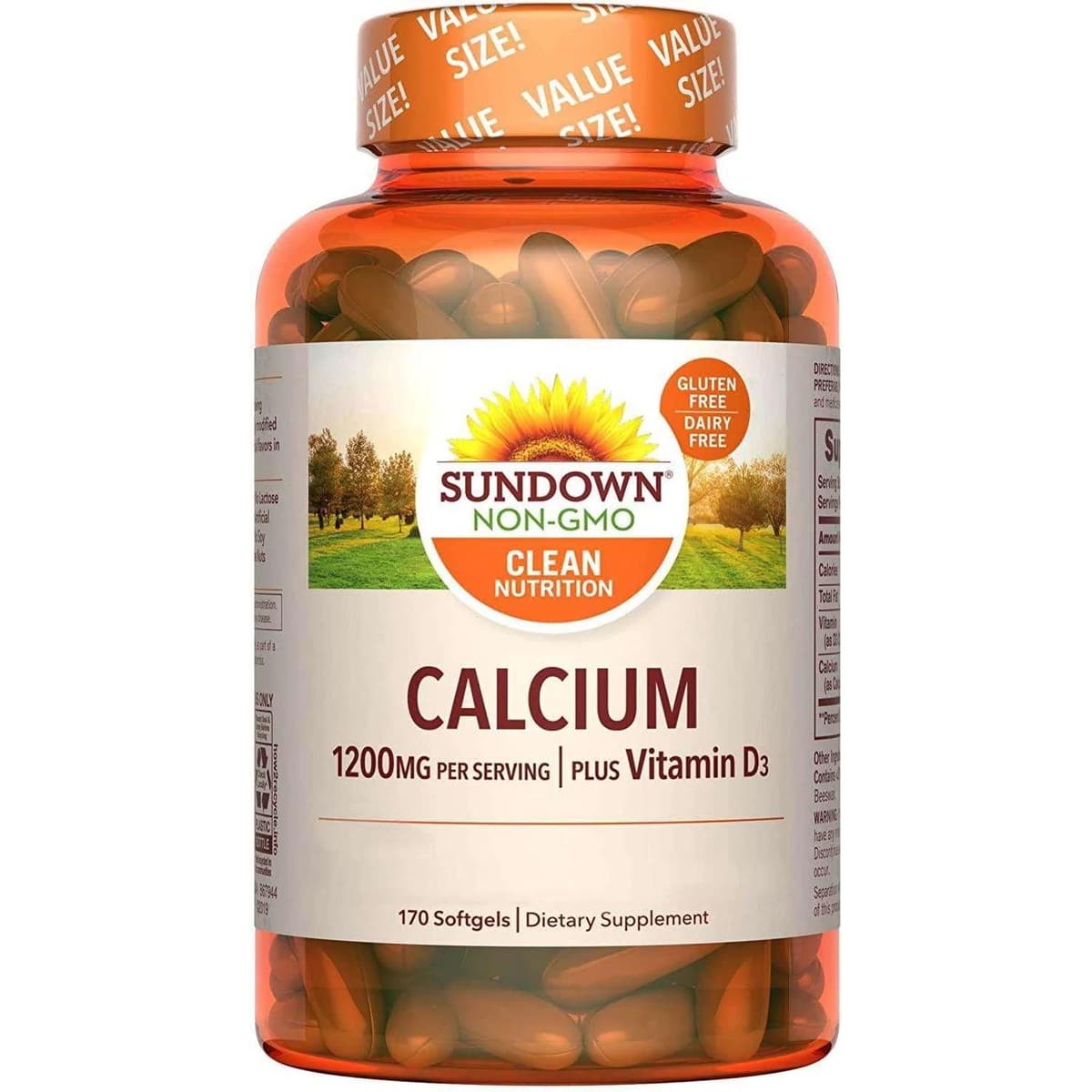Sundown Calcio 1200 mg Plus Vitamina D3 170 caps – Suplementos