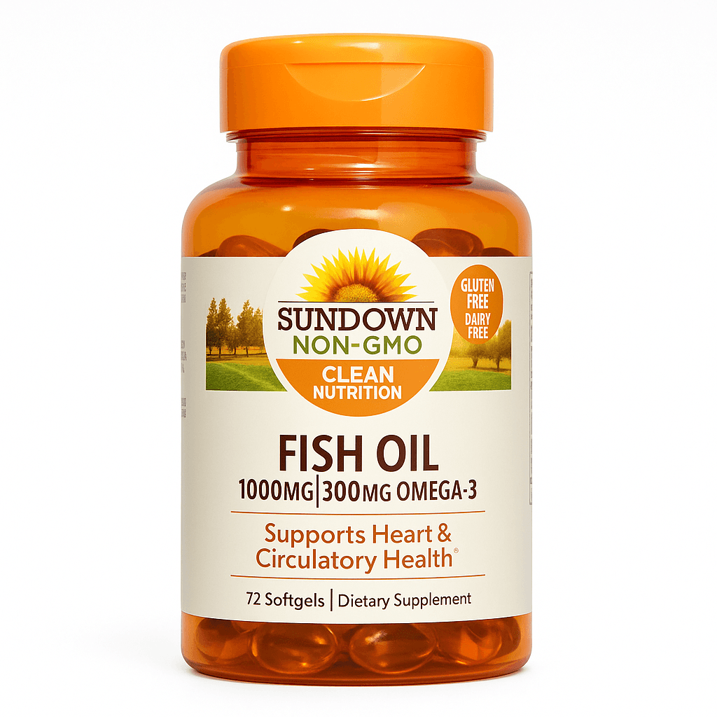 Sundown Fish Oil 1000mg 72 Cápsulas – Suplementos