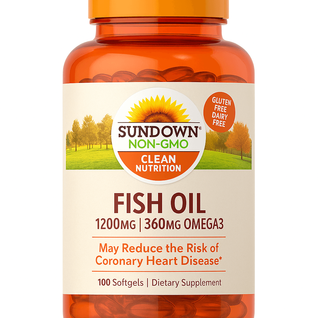 Sundown Fish Oil 1200mg 100 Softgels – Suplementos