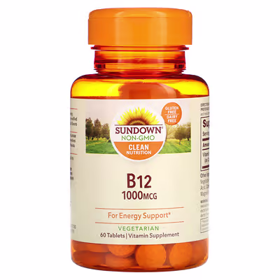 Sundown Naturals B-12, 1.000 mcg  60 comprimidos – Suplementos