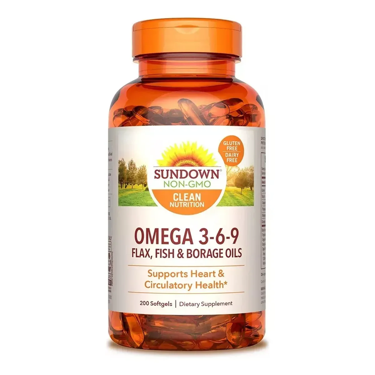 Sundown Omega 3-6-9 Softgels 200 cápsulas – Suplementos