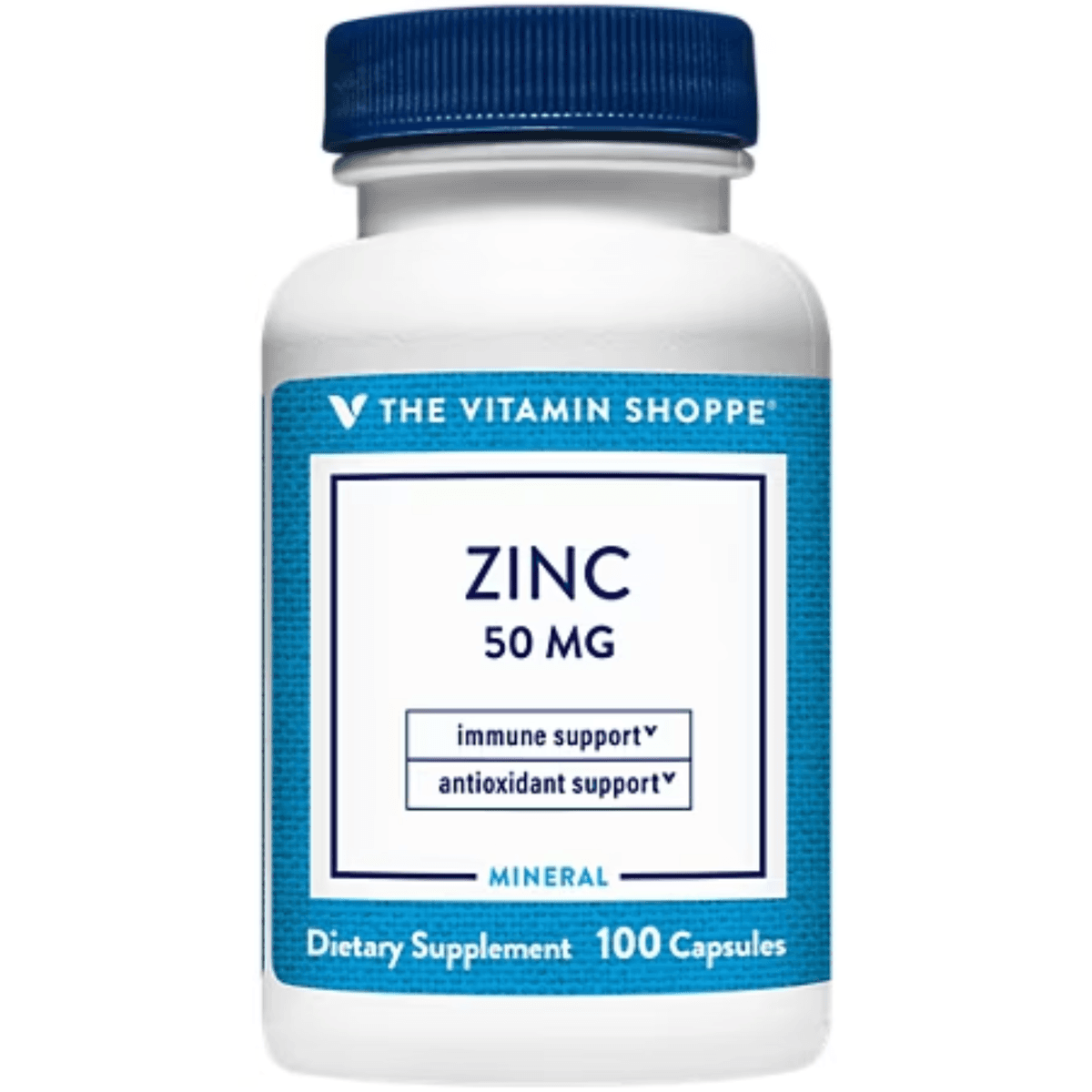 The Vitamin Shoppe Zinco 50mg 100 capsulas – Suplementos