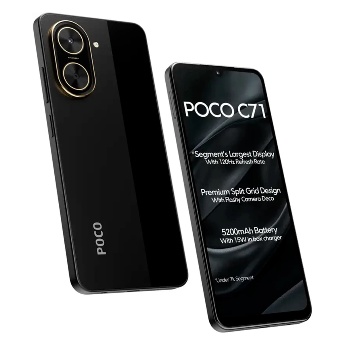 Smartphone Xiaomi Poco C71 Global 64GB 4GB RAM Dual SIM Tela 6.88" - Preto
