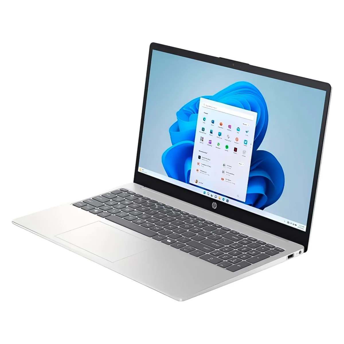 Notebook HP Intel Core i3-N305 8GB RAM 128GB eMMC Tela 15.6" HD Windows 11 Inglês Prata - 15-FD0113DX