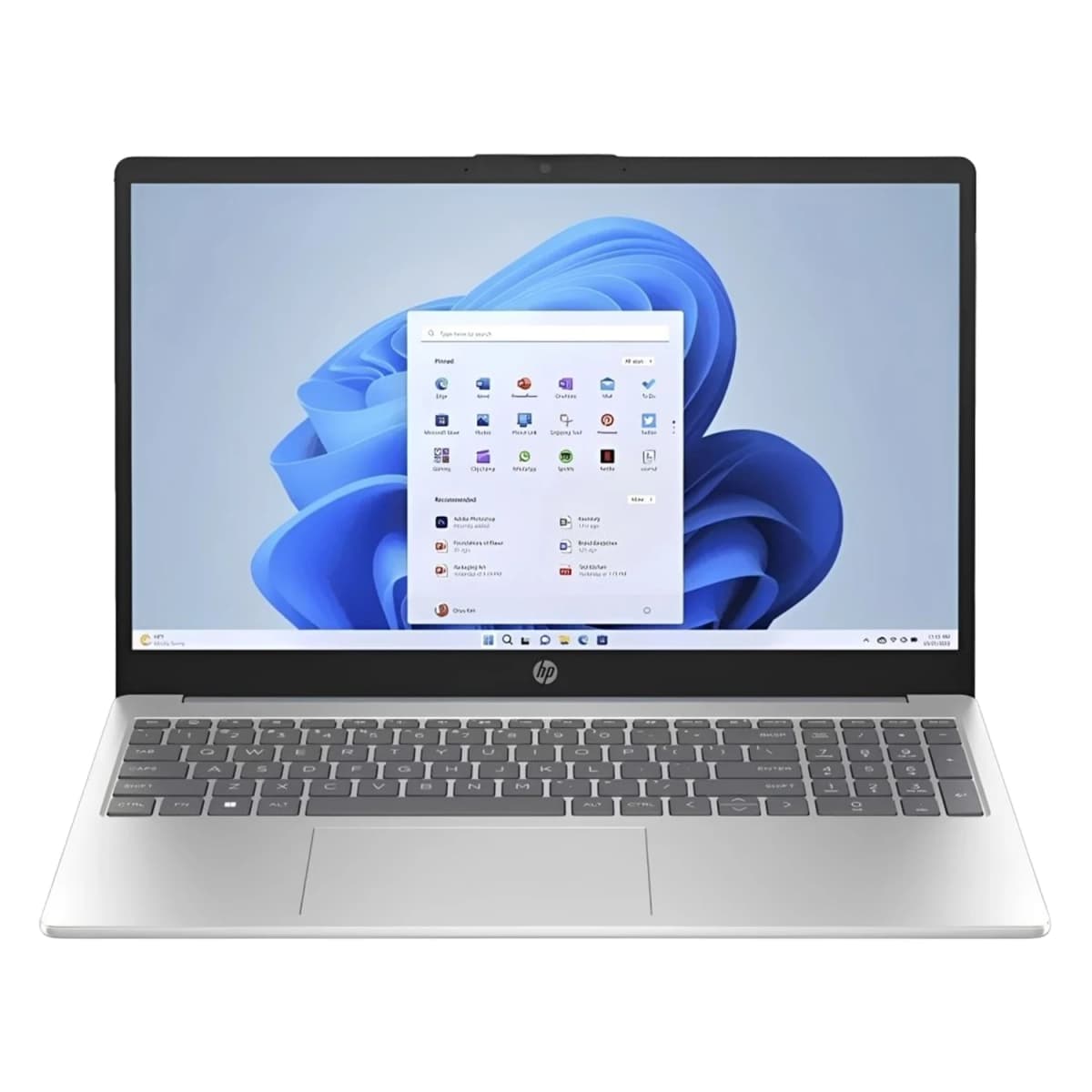 Notebook HP AMD Ryzen 5-7520U 8GB RAM 1TB SSD Tela 15.6" Full HD Touch Windows 11 Inglês Prata - 15-FC0025WM