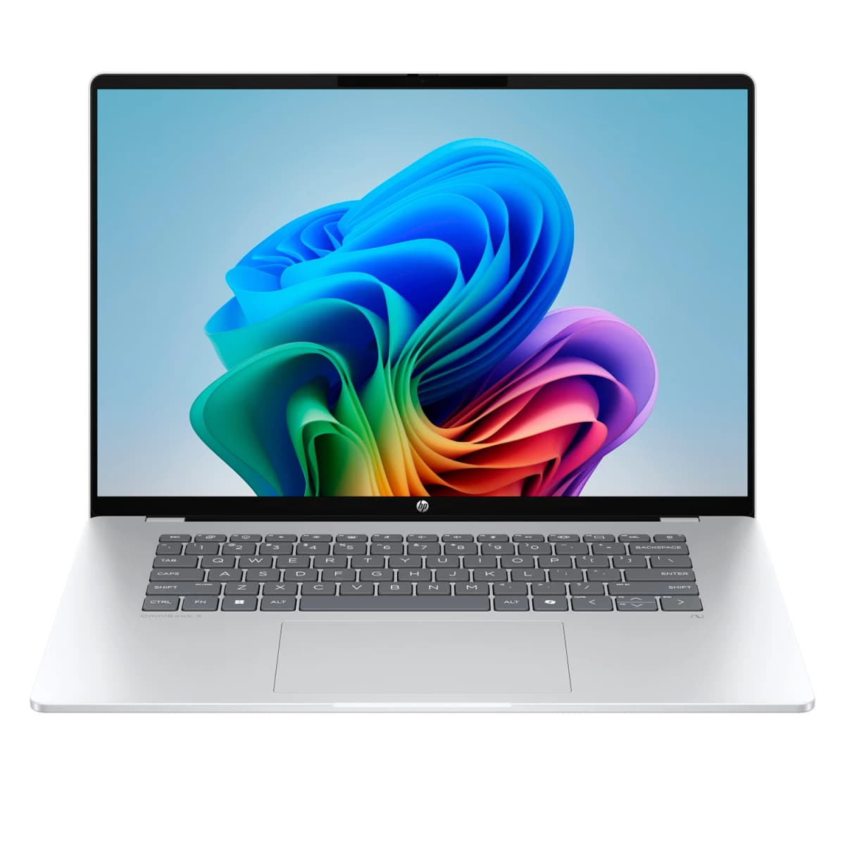 Notebook HP OmniBook 5 Snapdragon X 16GB RAM 512GB SSD Tela 16" 2K OLED Windows 11 Inglês Prata - 16-FB0027NR