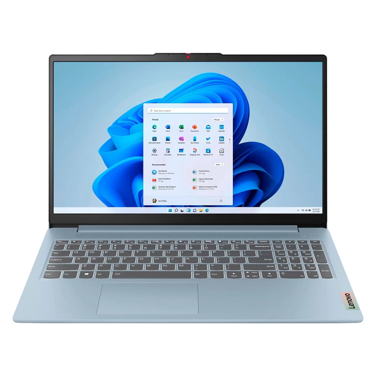 Notebook Lenovo IdeaPad Slim 3i Intel N150 8GB RAM 128GB UFS Tela 15.6" Full HD Windows 11 Inglês Azul - 83L7002MUS