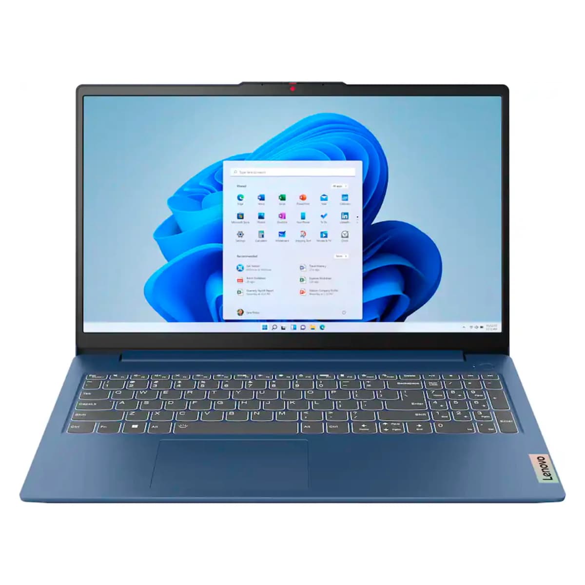Notebook Lenovo IdeaPad Slim 3 AMD Ryzen 5-40 8GB RAM 256GB SSD Tela 15.6" Full HD Windows 11 Inglês Azul - 82XQ012GUS