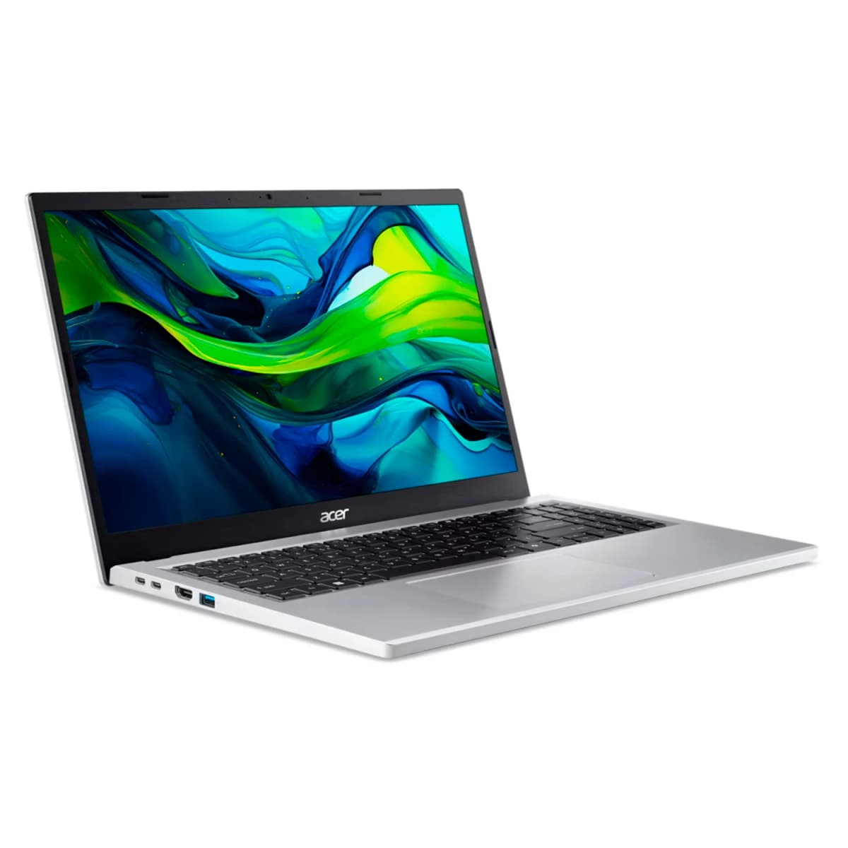Notebook Acer Aspire Go Intel Core 3-N355 8GB RAM 128GB SSD Tela 15.6" Full HD Windows 11 Inglês Prata - AG15-32P-352Z