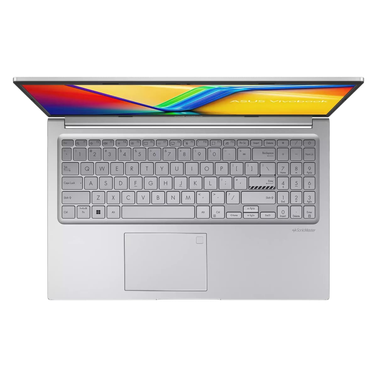 Notebook Asus Vivobook Intel Core 7-150U 8GB RAM 512GB SSD Tela 15.6" Full HD Touch Windows 11 Inglês Prata - F1504VAP-NB71T