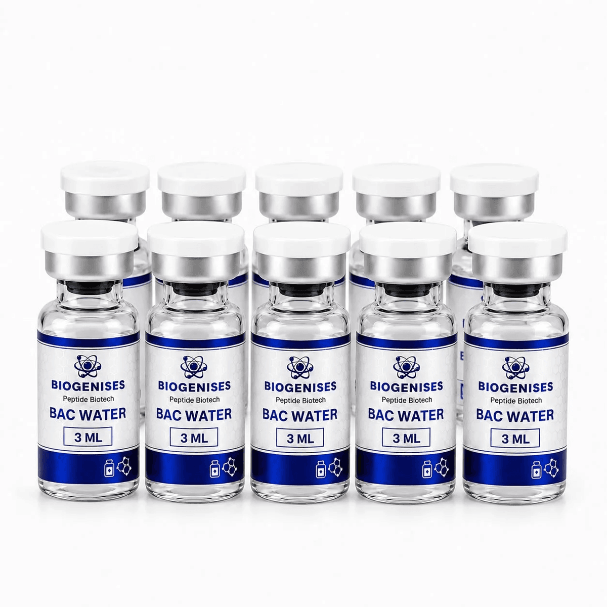 Biogenesis Água Bacteriostática 3ml — Pack 10 Ampolas — foto 1