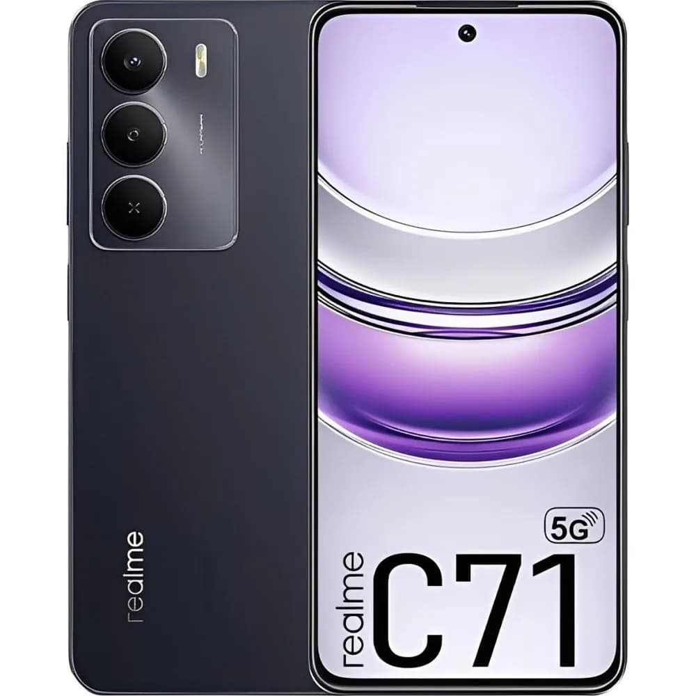 Celular realme c71 rmx3943 anatel 5g 6.67" ds nfc 8/256gb 45w black