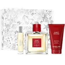 Guerlain paris kit habit rouge m eau de toilette 100ml+10ml+sh75ml