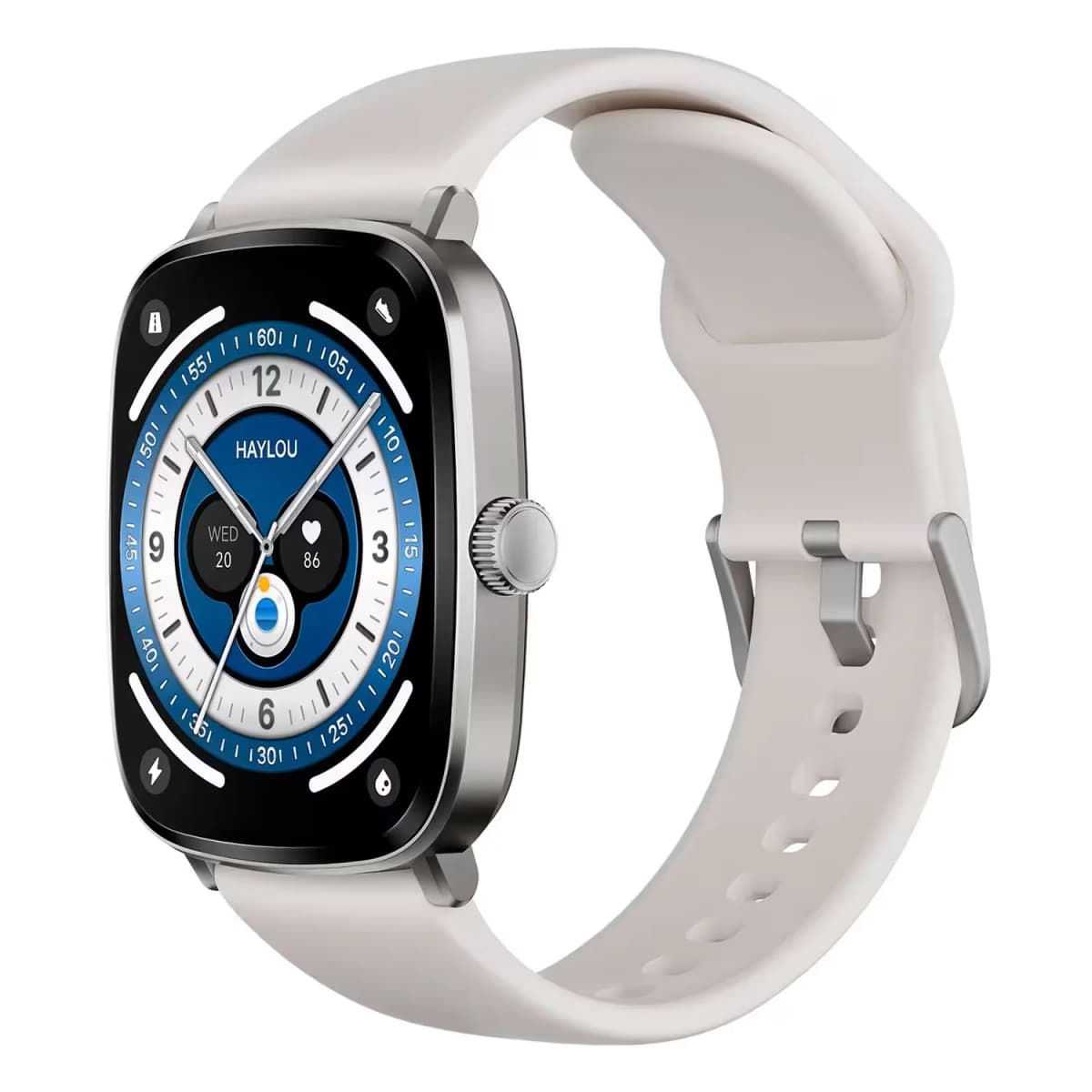 Smartwatch Haylou RS5 LS19 Voice Assistent - Prata