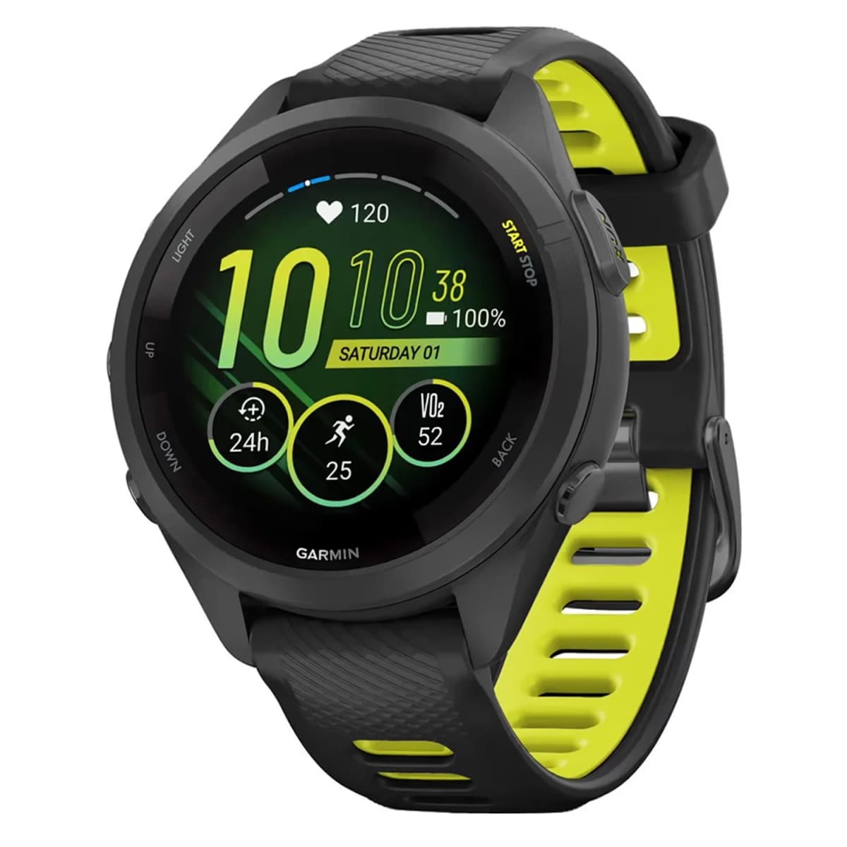 Smartwatch Garmin Forerunner 265S 010-02810-03 - Preto e Amarelo