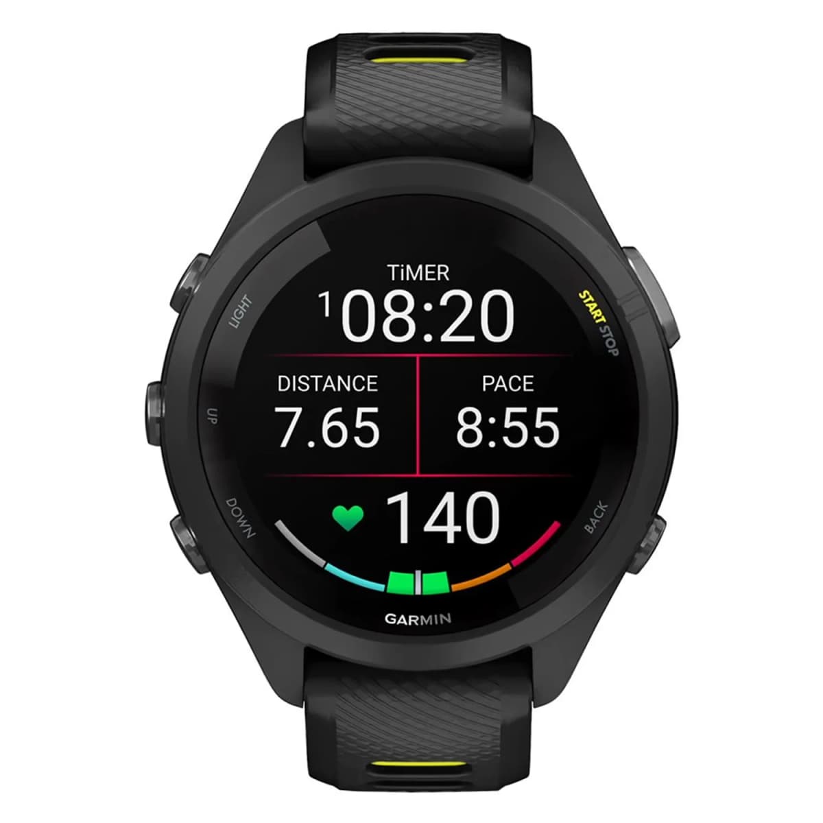 Smartwatch Garmin Forerunner 265S 010-02810-03 - Preto e Amarelo
