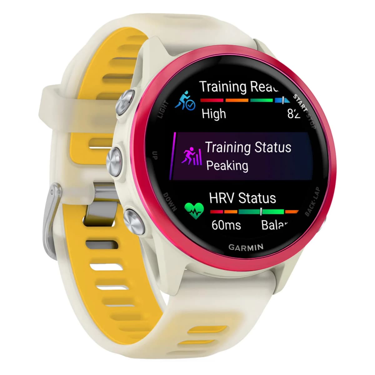 Smartwatch Garmin Forerunner 570S 010-02970-02 42mm - Branco e Amarelo
