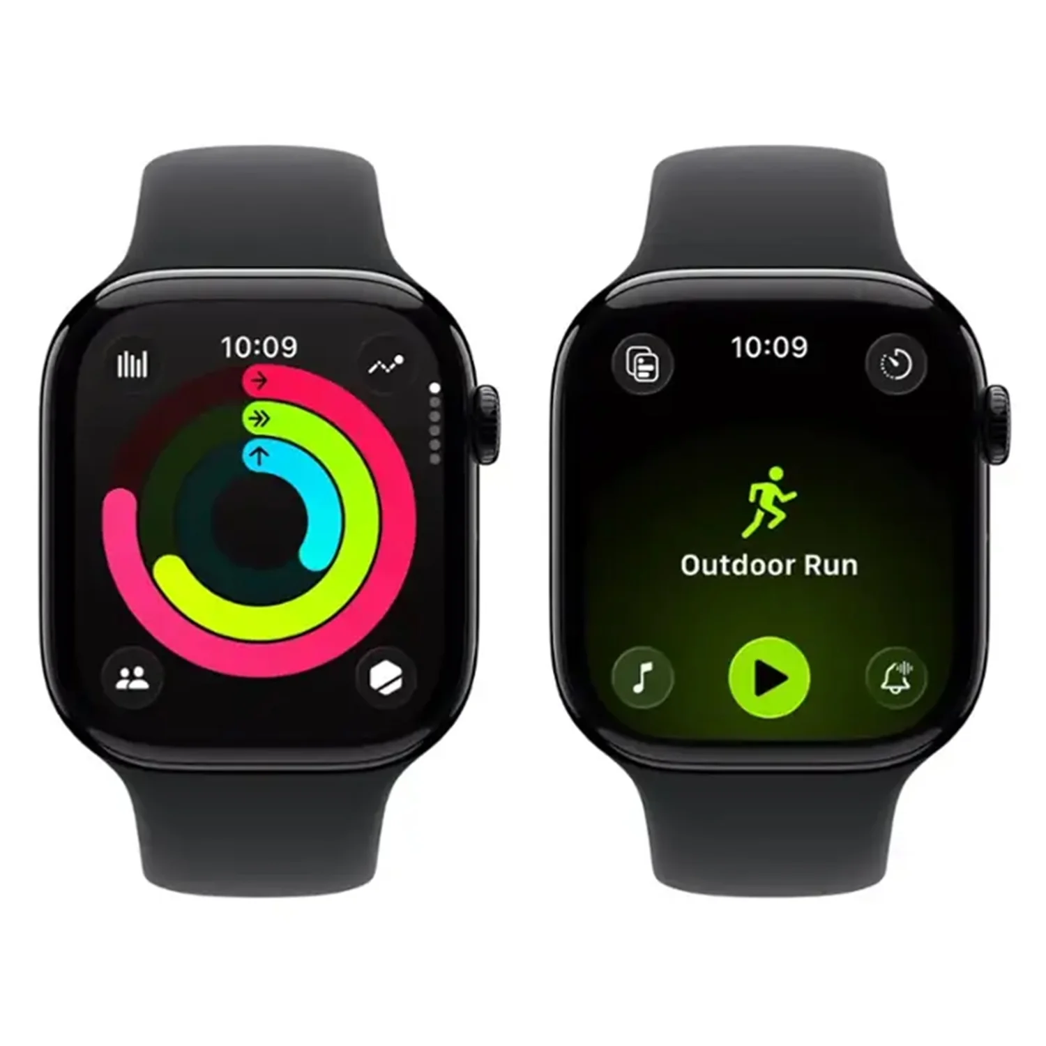 Apple Watch Series 11 MEUW4LW/A Caixa Alumínio 46mm Preto Brilhante - Esportiva Preto S/M
