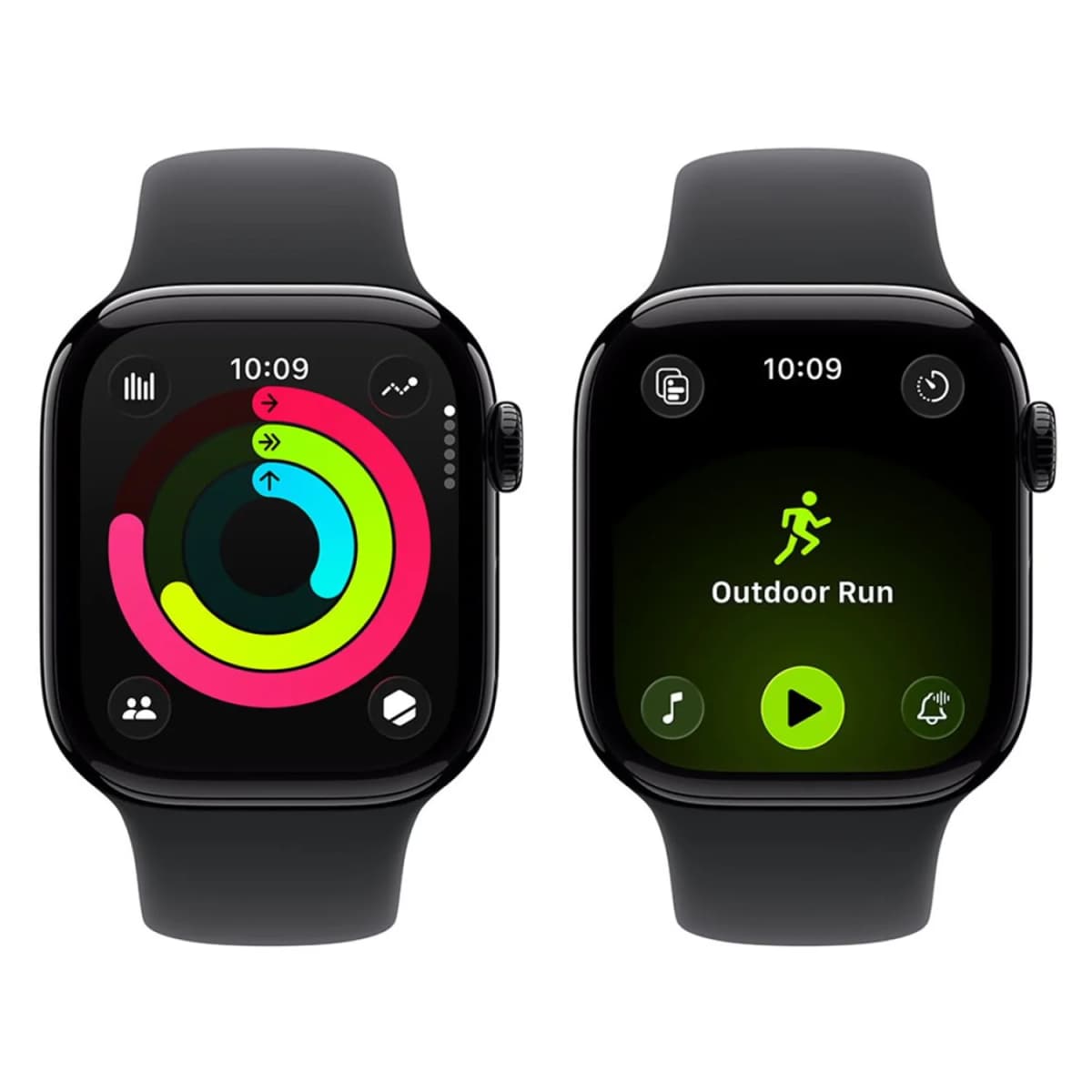 Apple Watch Series 11 MEUX4LW/A Caixa Alumínio 46mm Preto Brilhante - Esportiva Preto M/L