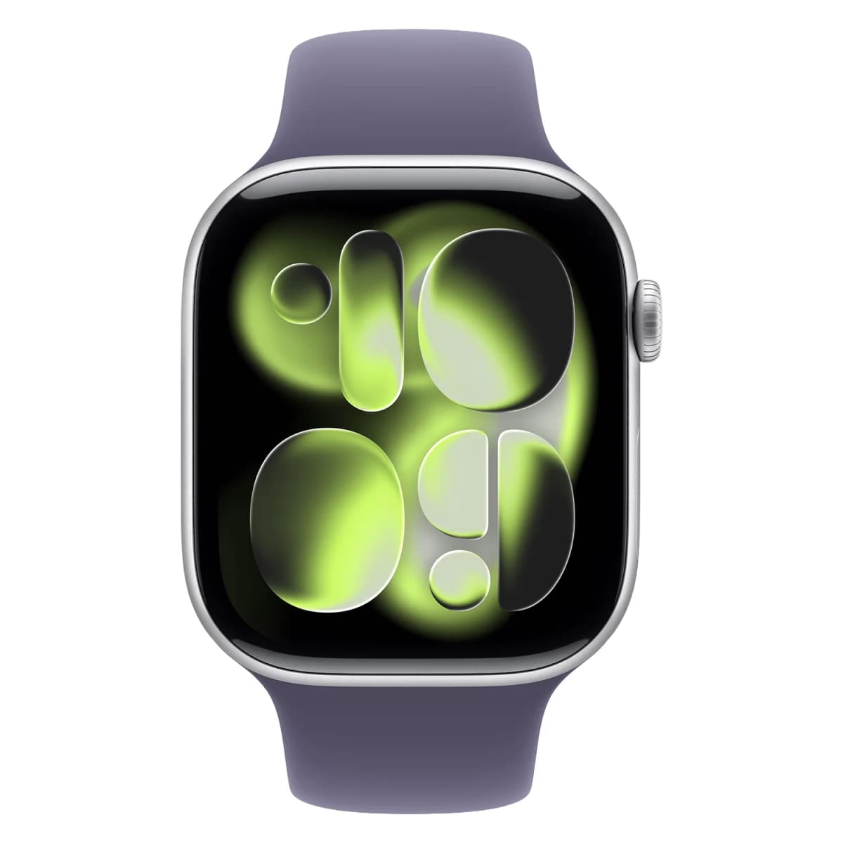 Apple Watch Series 11 MEV94LW/A Caixa Aluminio 46mm Prata - Esportiva Roxo S/M