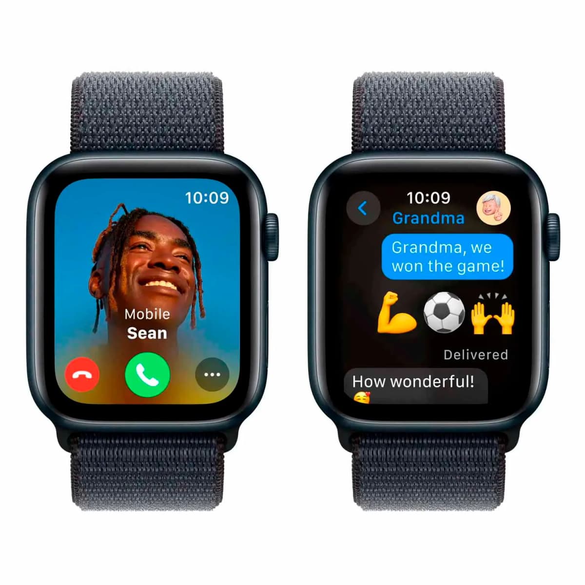 Apple Watch SE 2 2024 MXEA3HN/A Caixa Alumínio 40mm Meia Noite - Loop Esportiva Meia Noite