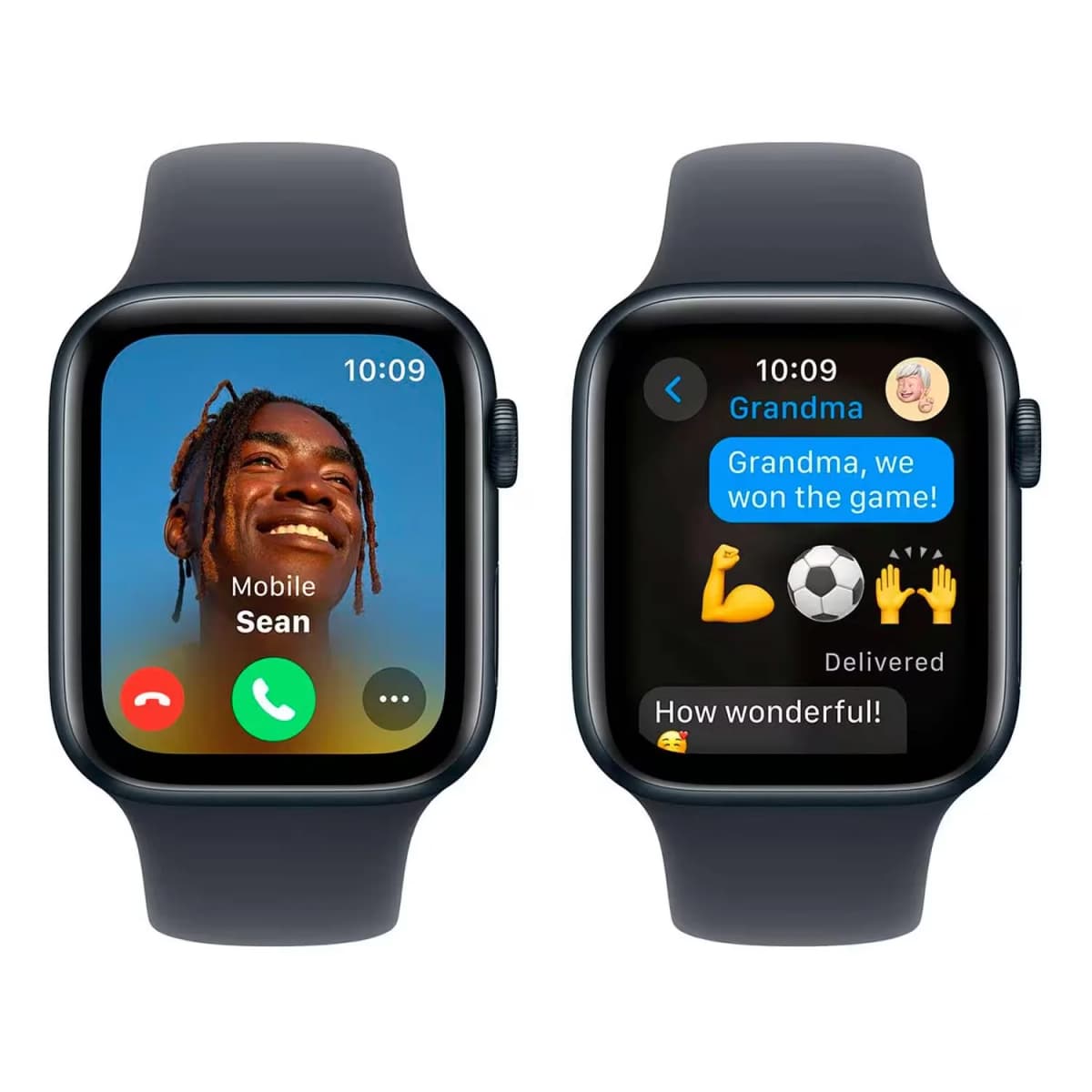 Apple Watch SE 2 2024 MXEK3HN/A Caixa Alumínio 44mm Meia noite - Esportiva Meia Noite M/L