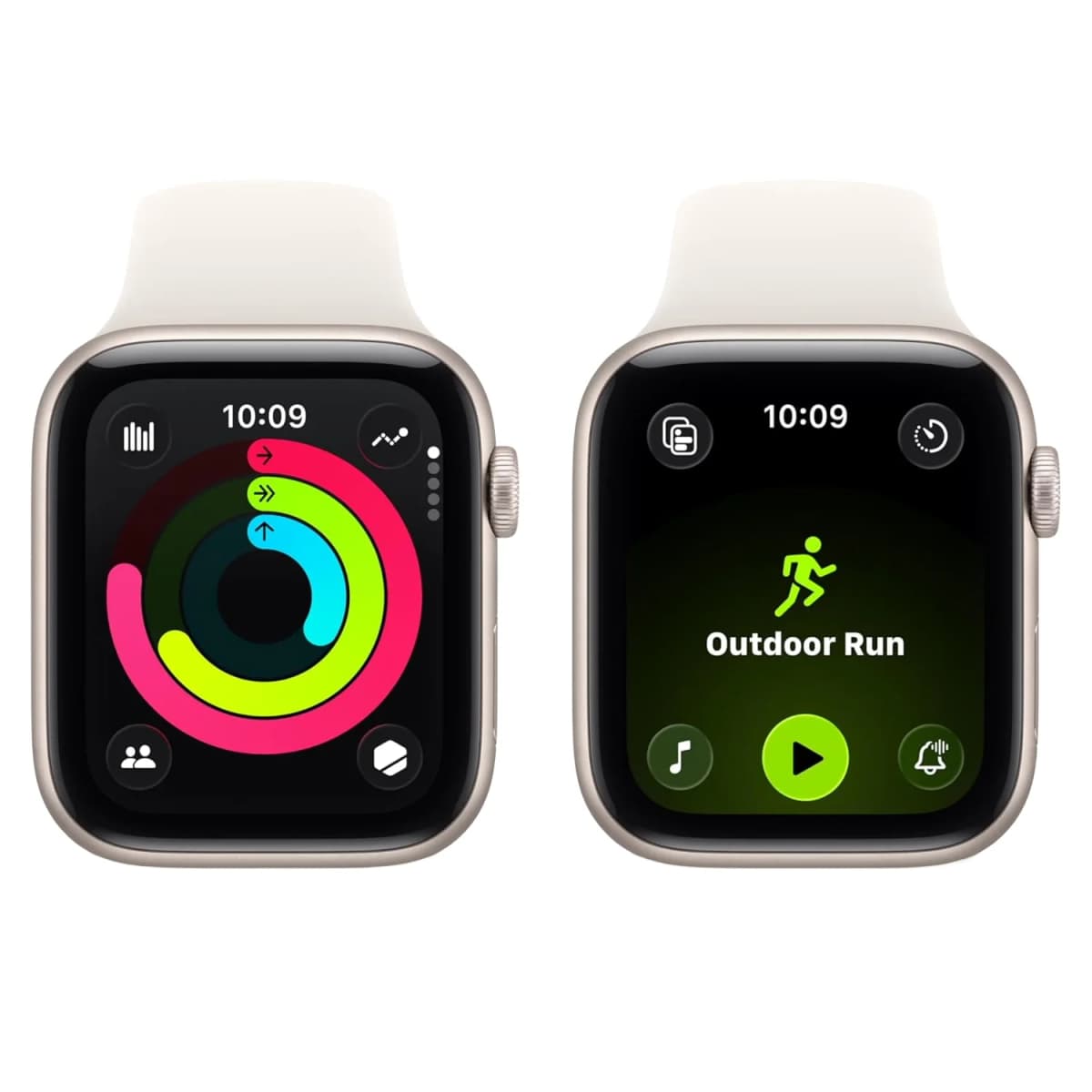 Apple Watch SE 3 MEHJ4LW/A Caixa Alumínio 44mm Estelar - Esportiva Estelar M/L