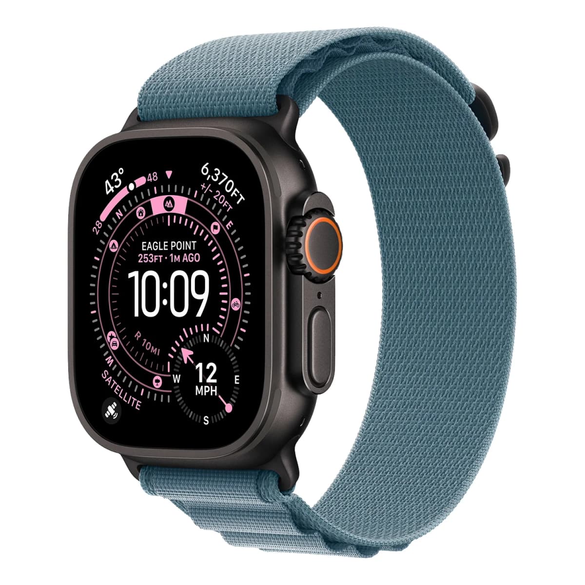 Apple Watch Ultra 3 MF254LW/A Celular + GPS Caixa Titânio Preto 49mm - Loop Alpine Azul